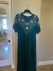 Abaya Galabeya Jillaba Jalamia Islamic Arab Dress Embroidery Sz Xl