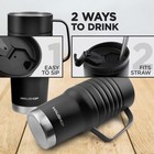 Haushof 24oz Black Travel Mug Stainless Double Wall Vacuum Insulated Tumbler