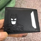Personalized Leather Bat Style Wallet Superhero Mask Card Holder Id Credit Card