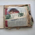 Vintage Scrapbook Of Newspaper Article Cut Outs  not Complete 
