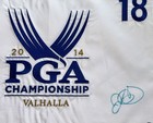 Rory Mcilroy Signed 2014 Pga Championship Flag Valhalla Golf Beckett Coa