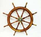 36  Brown Wooden Ship Wheel Large Steering Captain Wheel Nautical Wall D  cor