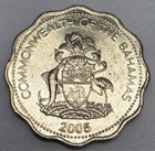 2005 Bahamas 10 Ten Cents - Circulated Bahamian Copper Nickel World Coin