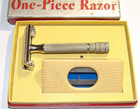 Vintage  gillette Super-speed One-piece Razor  With Box  Nice Shape  No Blades 