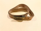 Vintage Goshen Scout Camps Boy Scouts Leather Belt W  Brass Buckle Size 36