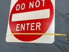Authentic Real Large 30x30 Do Not Enter Highway Road Sign Man Cave Red White