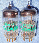 2 Nos Sylvania 6bq7a Vacuum Tubes  Rare Gold Pin 1968 Vintage Audio Twin Triodes