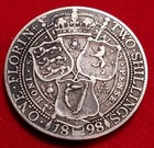    1898 Great Britain Florin Silver Coin   Queen Victoria   Uk  925 Silver   
