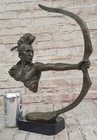 Signed American Indian Warrior Bronze Sculpture Art Figurine Statue Figure Sale