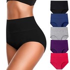 Womens Underwear High Waist Cotton Underwear Soft Medium-large Dark-5pack