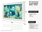 Samsung Vg-scfa55wtbza 55  The Frame Customizable Bezel Modern - White