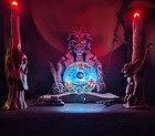 Eddie Clairvoyant Figure With Colour Changing Led   Flickering Candles Figurine