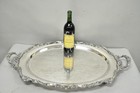 Vintage English Sheridan Silver Plated Large Oval Serving Platter Bar Tray