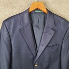 Vintage Lauren Ralph Lauren Jacket Mens 43r Blue Sport Coat Wool Gold Buttons