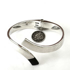 Taxco Bracelet Mexico Sterling Silver 925 Modernist Hinged Vintage Onyx Bold