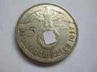 German Ww2 5 Mark Silver Coins Hindenburh W Swastica