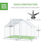 Large Metal Chicken Run Waterproof Flat Shape Walk-in Chicken Coop For Yard Farm