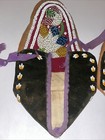 Antique Pair Iroquois American Indian Beaded Moccasins