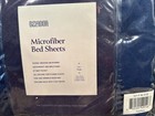 Belador  Twin Size Bed Sheet 3-piece Microfiber Bedding Set Navy Blue