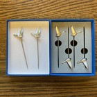 Grey Goose Stainless Steel Olive Picks Martini Cocktail Picks Set Of 6 With Box