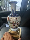 Chinese Republic Period Famille Rose Blue White Porcelain Figural Vase