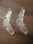 Metal Engraved Faux Silver Western Saddle Corner Plates 