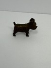 Vintage 1940   s Ideal Dog Food Boston Terrier Metal Good Luck Charm Dog Figure W4