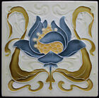 Attractive Original  Antique Art Nouveau Tile C 1900 Malkin Tile Works England