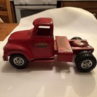 Vintage Tonka Toys Mound Metalcraft  red Steel Livestock Trailer Semi Truck