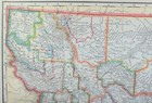 Vintage 1911 Montana Map 15 x11    Old Antique Original Kalispell Helena Boulder