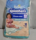 12 Pk Pampers Splashers Swim Diapers Size 2-3