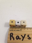Vtg Lot 3 Dice Multi Color Shades Of White With Varying Dots