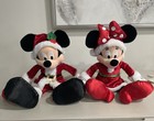 Disney Parks Mickey Mouse   Minnie Mouse Christmas Holiday 18    Plush Set New