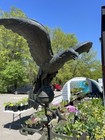 Antique Vintage Classic Copper Eagle Weathervane 3d With Stand Primitive Display