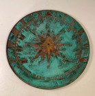 Vintage Virginia Metalcrafters Inc  Patinated Sundial Plate 10 In 