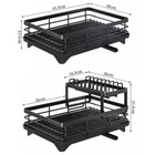 Dish Drying Rack Kitchen Stainless Steel Organizer Dish Bowl Drainer Storage New