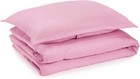 2 Piece Microfiber Kid s Comforter And Pillow Sham Set  Toddler light Pink solid