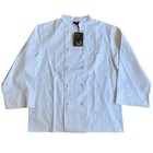 New Dickies Executive Chef Coat Mens Sz Large White Long Sleeve 10 Button Dc121