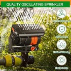 Oscillating Lawn Sprinkler Adjustable Spray Garden Yard Water Sprinkler Spike