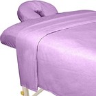 Premium Flannel 3-piece Massage Sheet Set - Lavender  Fitted   Flat Sheets  Face