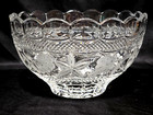 Crystal Clear Hand-cut Footed Crystal Bowl 8 5  Made In Germany Vintage