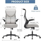 High Back Mesh Executive Chair  Ergonomic  Adjustable Height  Grey