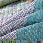 Queen  Quilt Set  Patchwork  Boho bohemian  Tropical  Reversible  Cotton  3pcs