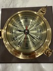 Vintage Maritime Nautical Brass Ships Porthole Quartz  ship s Time  Clock Navy