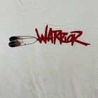 Vintage Distressed Warrior Graphic T-shirt Medium Native American Feathers Rez M