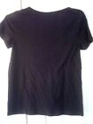 Ladies  T Shirt Size Large   Black 100  Pima Cotton