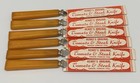 Henry   s Original Tomato   Steak Knife Set Butterscotch Bakelite Handle Vintage 6