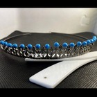 3 80ctw Rose Cut Diamond Turquoise Estate Silver Wedding Crown Tiara Jewelry