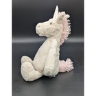 Jellycat Bashful Unicorn Medium 12  White Pink Plush Stuffed Animal