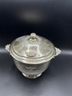 Vintage Silver Plated Ice Bucket  8 5    2 Piece Set Crown Decorative Handles  h    